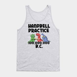 Handbell Practice 100,000,000 B.C. Cute Dinosaurs Ringers Tank Top